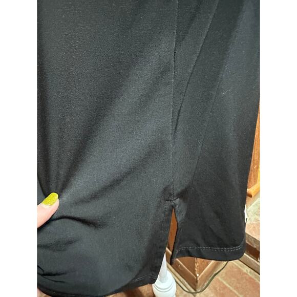 Susan Graver Top Sleeveless Liquid Knit Black L Layering Capsule Minamalist - Picture 7 of 8